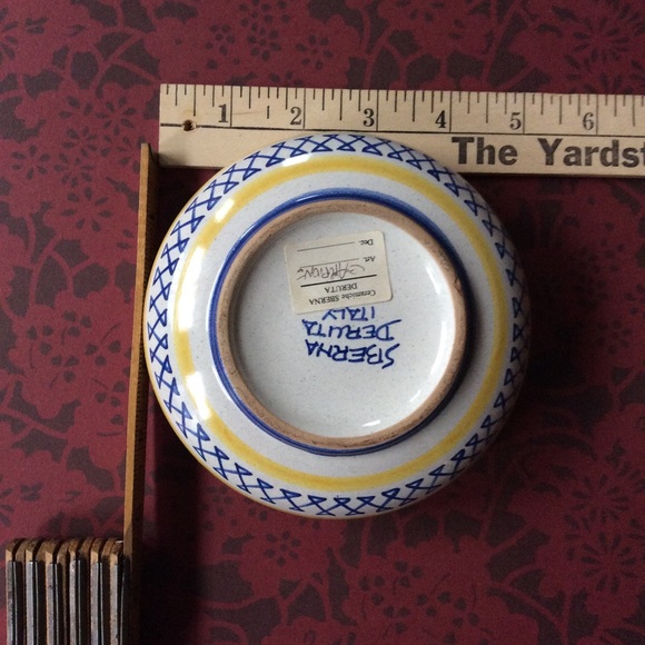 Vintage Sberna Deruta Italy Sun Burst Trinket Dish - Picture 10 of 13